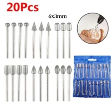 20Pc Wood Carving Engraving Drill Bits Set Dremel Rotary Tool. FAST US SHIPPING