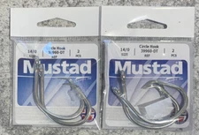2 Packs Mustad Circle Hooks Size 14/0