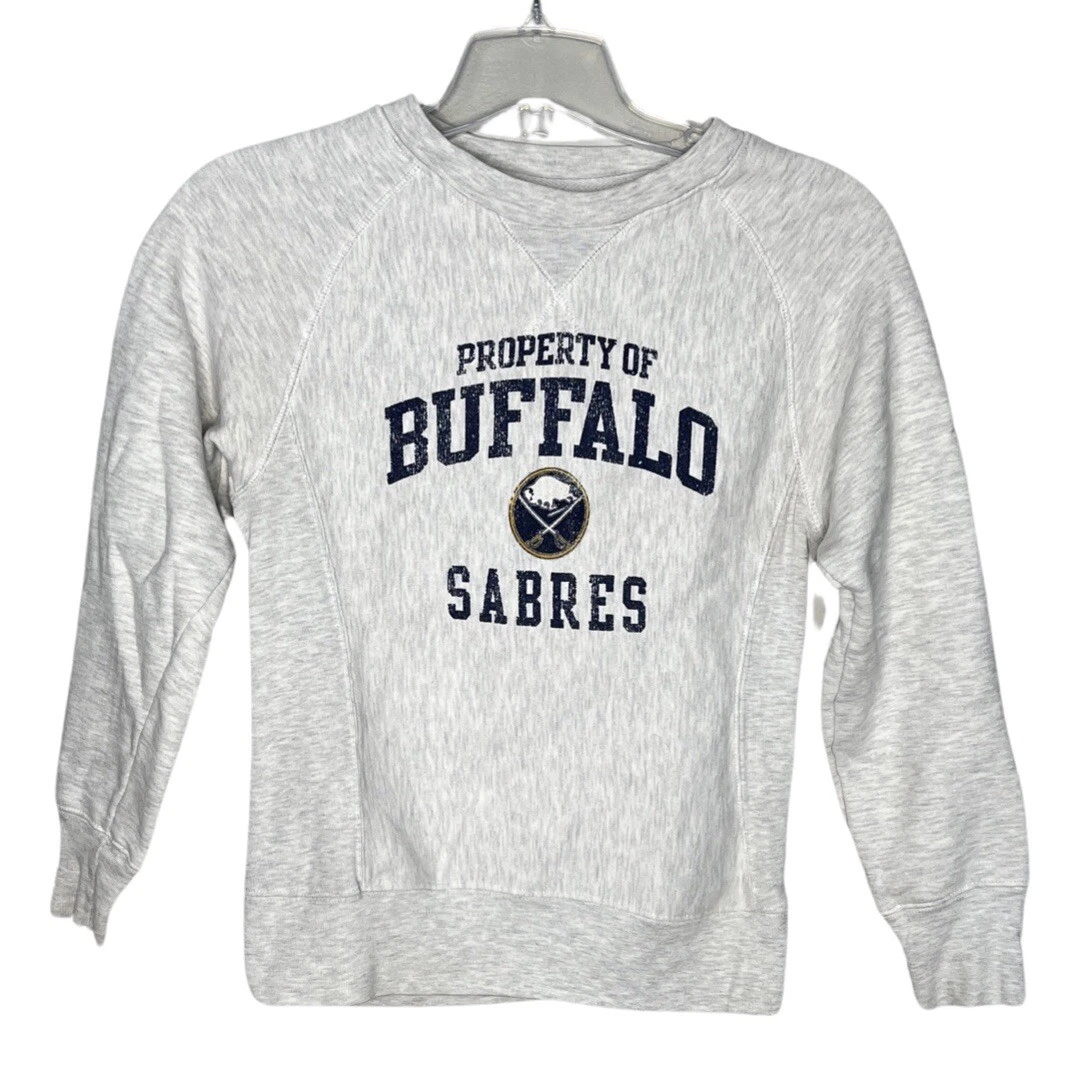 Buffalo Sabres Sweatshirt Women Small Gray Blue Warm Soft