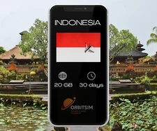 Indonesia | 20GB for 30 days | Mobile Data eSIM | Fast Delivery