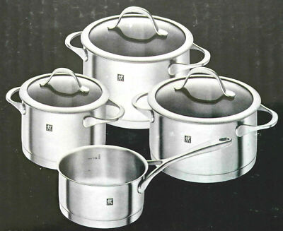 ZWILLING Topf-Set Essence Edelstahl 18/10 4-tlg.Induktion Innenskalier Neu & OVP