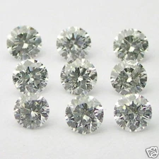 5 stones 0.7mm WHITE ROUND BRILLIANT POLISHED DIAMONDS G-H VS