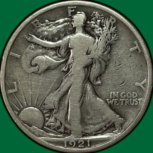 1921 Walking Liberty Half Dollar Fine F Coin #36683