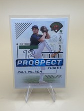 2024 Panini Prospect Edition Baseball Ticket #169 Paul Wilson, Detroit Tigers