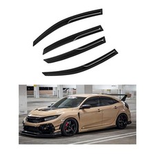 For 2016-2021 Honda Civic Hatchback Jdm Mugen Style Window Visor Rain Guard Us