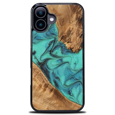Holzhülle für iPhone 17 Bewood Case Cover Schutzhülle Handyhülle Etui Turquoise