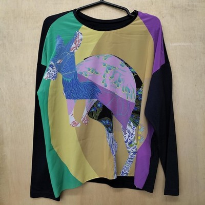 Hiroko Bis Deshin Joint Art Print Pullover T-Shirt Women's Size 9M