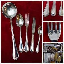 Ménagère SAINT MEDARD 49 Pièces  Métal Argenté COUVERTS de Table Art Déco