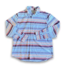 Scandia Woods 100% Cotton Multicolor Striped Long Sleeve Shirt