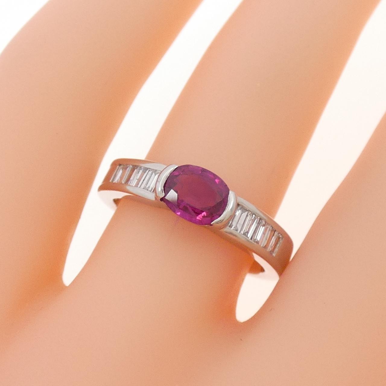 Authentic PT900 Ruby Ring 0.65CT  #260-007-987-37… - image 4