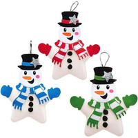 Schneemann Christbaumkugeln 6Er Set Diy Basteln FüR Kinder, Baker Ross, 6 Cm,