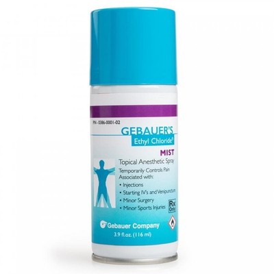 Gebauer Foots Ethyl Chloride Anesthetics Can Mist Spray Topical 103.5mL, 12 Ct