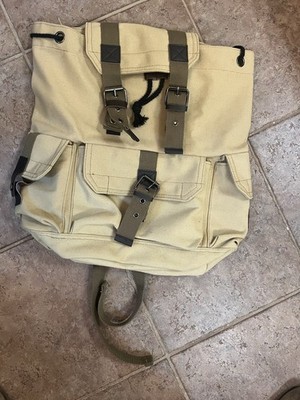 SUIKIHUM Canvas Large Khaki Backpack Casual Daypack Travel Rucksack School Bag
