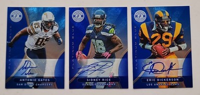 2012 Panini Totally Certified Football Platinum Blue Signatures/5, 1/1 - singles