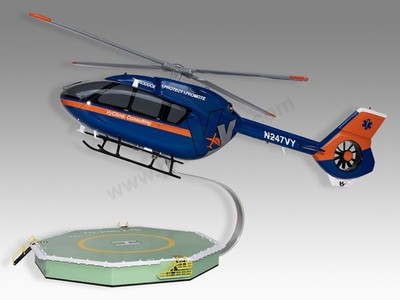 Airbus H145 EC145 ViyClimb Consulting Mahogany Wood Handmade Helicopter Model
