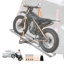 VEVOR Motorcycle Carrier Scooter Dirt Bike Hitch Mount 400 lbs Rack Ramp Hauler