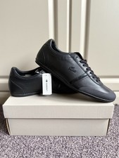 Lacoste Mokara 116 Black Leather Trainers Size UK7 BNWT
