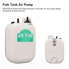 Aquarium Air Pump with Stone Tube Quiet Battery Powered Portable Small Size Fish