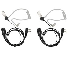 Walkie Talkies Earpiece with Mic 2 Pin Acoustic Tube Headset Compatible with ...
