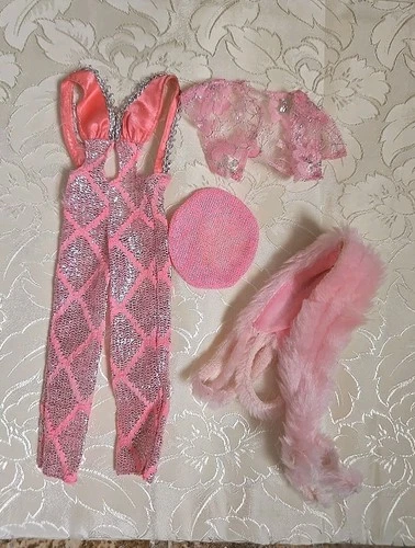 Vtg Barbie BEST BUY PINK 1PC OUTFIT PLUS OTHER PINK  ACCESSORIES