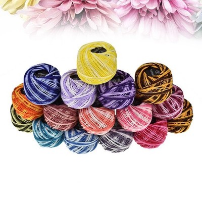 16 Color Sticken Zubehör Tragbares Stickgarn Nähgarne Stickfaden