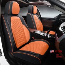 Car Seat Covers Full Set Leather Seat Covers For Cars 2 Piece Orange Car Seat Covers Full Set Leather Seat Covers For Cars 2 Piece Orange
