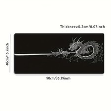 A Large Electronic Sports Gaming Mouse Pad Featuring a Black And White Chinese