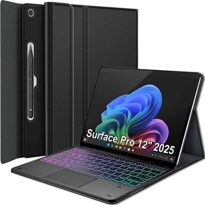 Wineecy Hülle mit Trackpad Tastatur für Microsoft Surface Pro 12 Zoll 2025, 3...