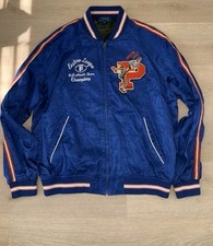 Polo Ralph Lauren Jacket Varsity Blue Satin Tigers Letterman P Champs XL