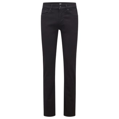 Hugo Boss Mens Jeans Black Delaware Cashmere Touch Slim Fit Denim W34 W36 L34