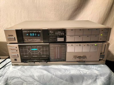 Saba MI-480 Verstärker amplifier MT 480 FM/AM Tuner HiFi Quarz Synthesizer 80's