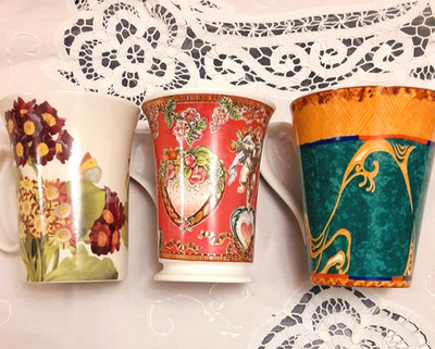 Set of 3 Mugs Dunoon, Kent Pottery, Congo USA, Fine Porcelain