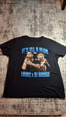 Drake x 21 Savage Tour Shirt It s All A Blur Rap Concert Tour Size L/XL See Pics