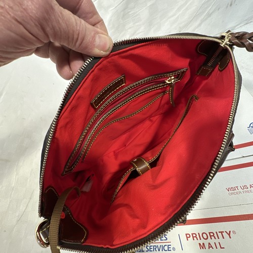 Dooney & Bourke Samba Gray Pebbled Leather Lock Top Satchel Shoulder Bag RT004GY - Bild 7 von 15