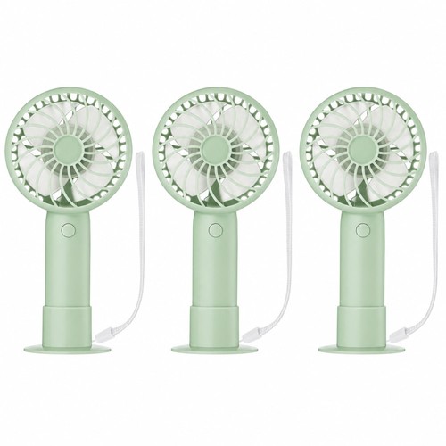 Tujoe 3 Pcs Mini Powerful Handheld Fan 3 Speed Personal Small Portable Rechar...