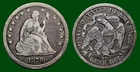 1878 CC Seated Liberty Quarter Type 4 Motto Above Eagle No Arrows FVF Circulated