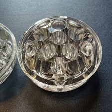 11 Hole Pale Pink Glass Flower Frog