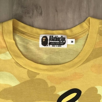 BAPE × SESAME STREET Milo T-shirt ABC camo yellow Big Bird A