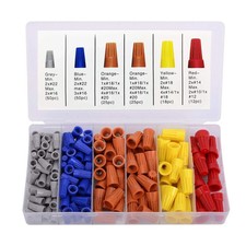 180 Pcs Electrical Wire Nuts Connectors Assortment Kit Wire Insert Twist Caps