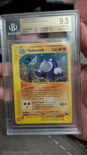 2003 Pokemon Skyridge Poliwrath Holo R H24 Bgs 9.5 Gold