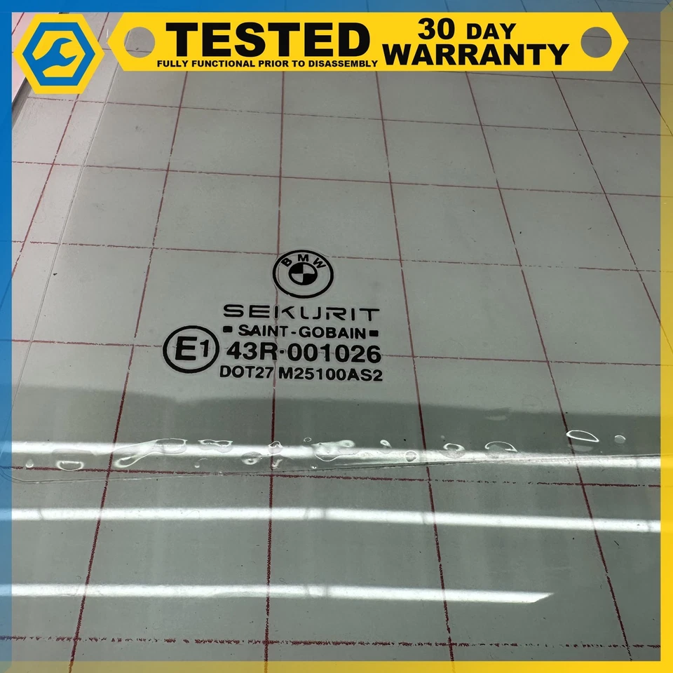 95-01 BMW E38 Serie 7 PUERTA TRASERA IZQUIERDA LADO CONDUCTOR VENTANA CRISTAL OEM Foto 4 de 4