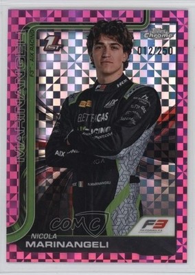 2025 Chrome Formula 1 Pink Checker Flag Refractor /250 Nicola Marinangeli 08k5