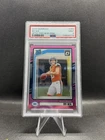 2024 Panini Donruss Rated Rookie Bo Nix #369 Optic Preview Pink Prizm (RC) PSA 9