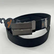 Ridgecut Men's Nylon Web Ratchet Belt Black sz L/38-40 Gunmetal Finish 2776-001