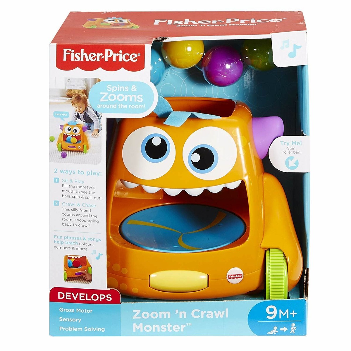 MONSTER MOUTH BABY (6個セット)新品未使用 Fisher-Price FHD56 Zoom-N-Crawl Monster Activity Toy(Box damaged