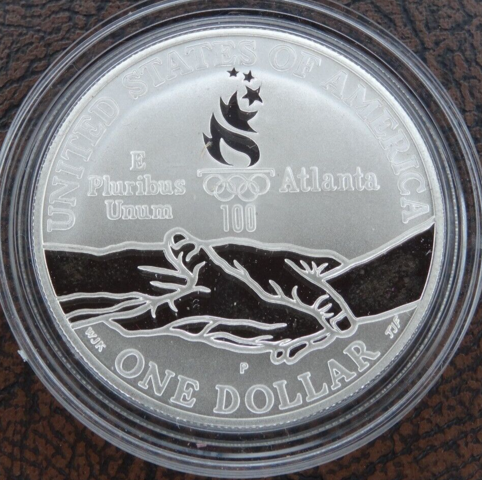 1995-P Olympic Gymnastics Atlanta Silver Dollar Proof US Mint $1