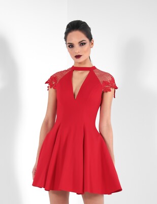 forever unique red lace dress Forever Unique AF1113