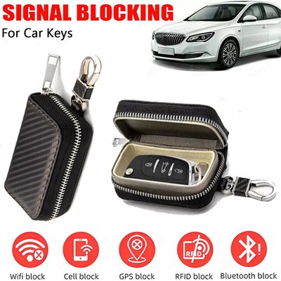 Faraday Car Key Signal Blocker Case Anti Hacking Anti Theft FOB RFID Pouch