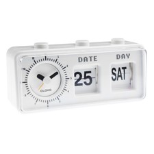 Retro Vintage Style Calendar Flip Alarm Clock - Day & Date Display - FREE DELIVE