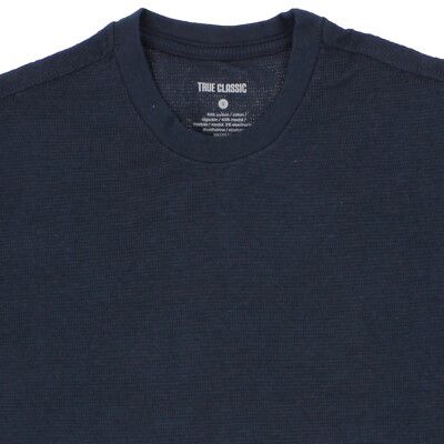 True Classic Men's T-Shirt Waffle Collection Modal Tee, Crew Neck, Long Sleeve
